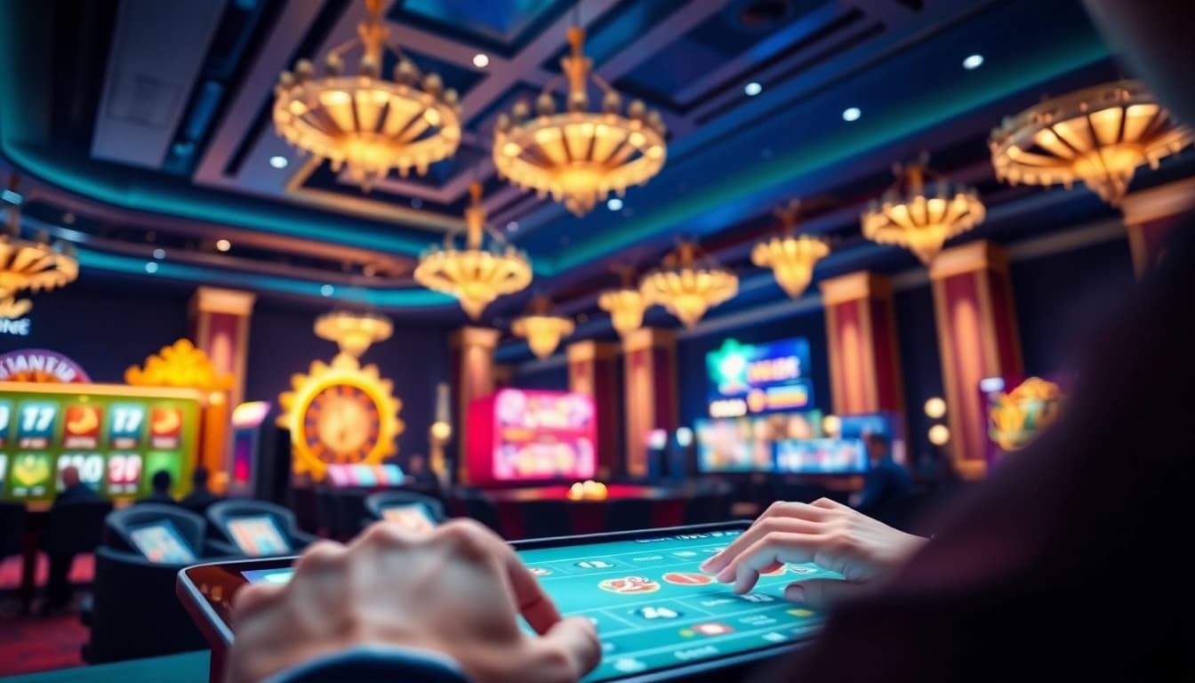 V9bet online casino interface showcasing diverse gaming options and secure features.