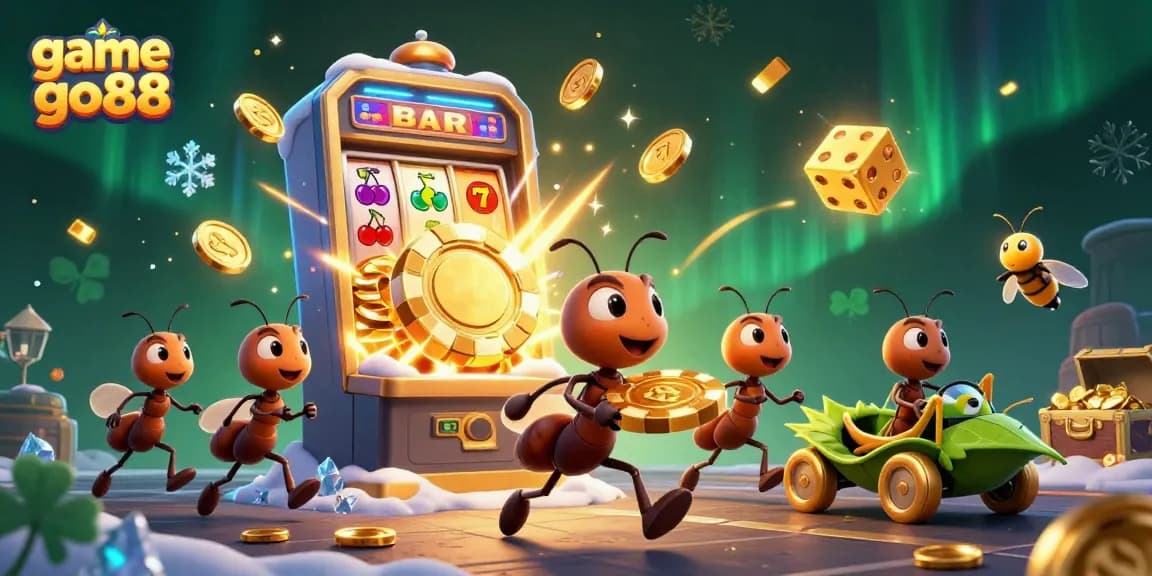 Engage with game go88 as ants triumph in a dynamic heist scene featuring casino treasures.