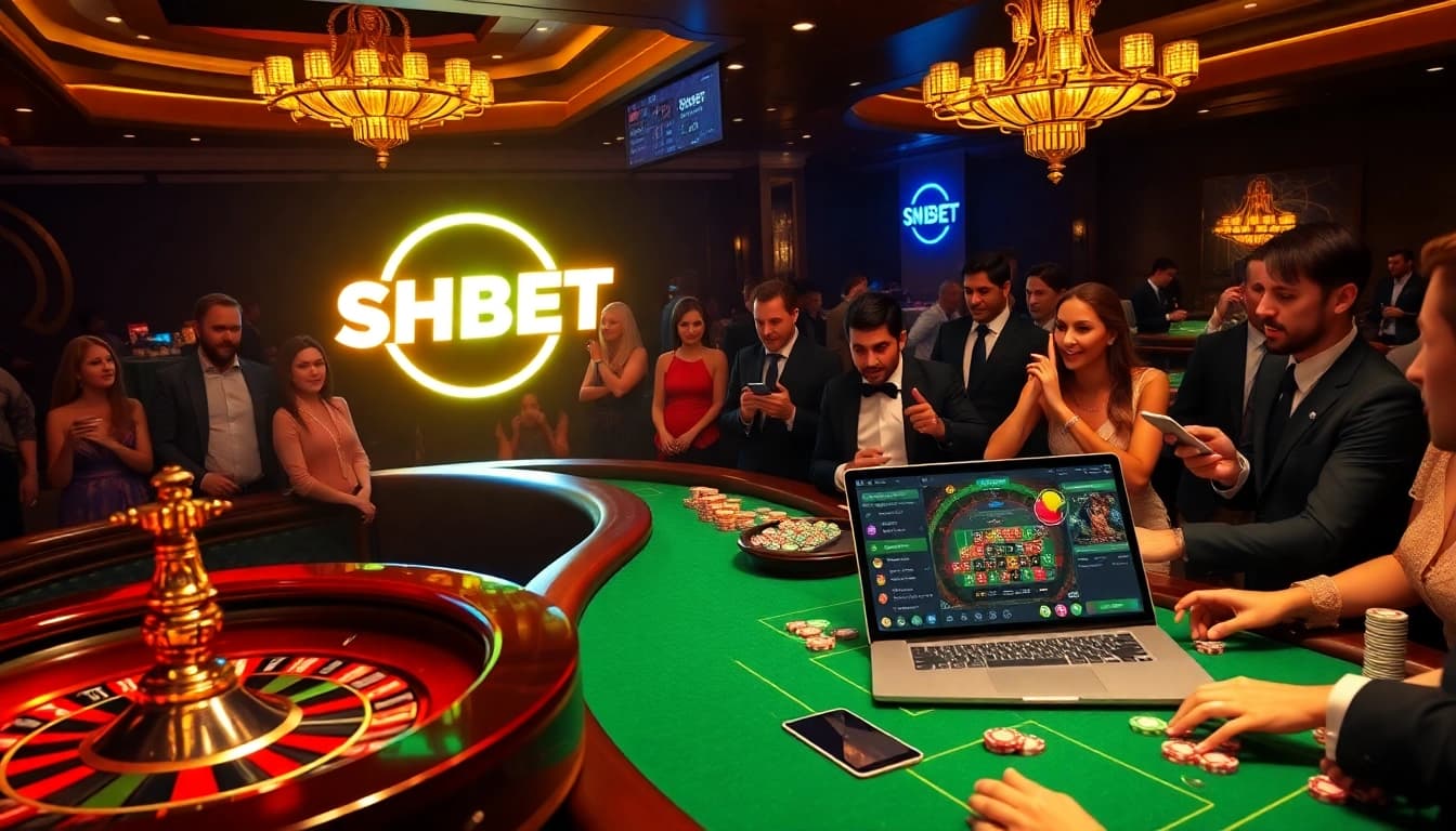 Experience the excitement of SHBET online casino with vibrant tables and dynamic betting interfaces.