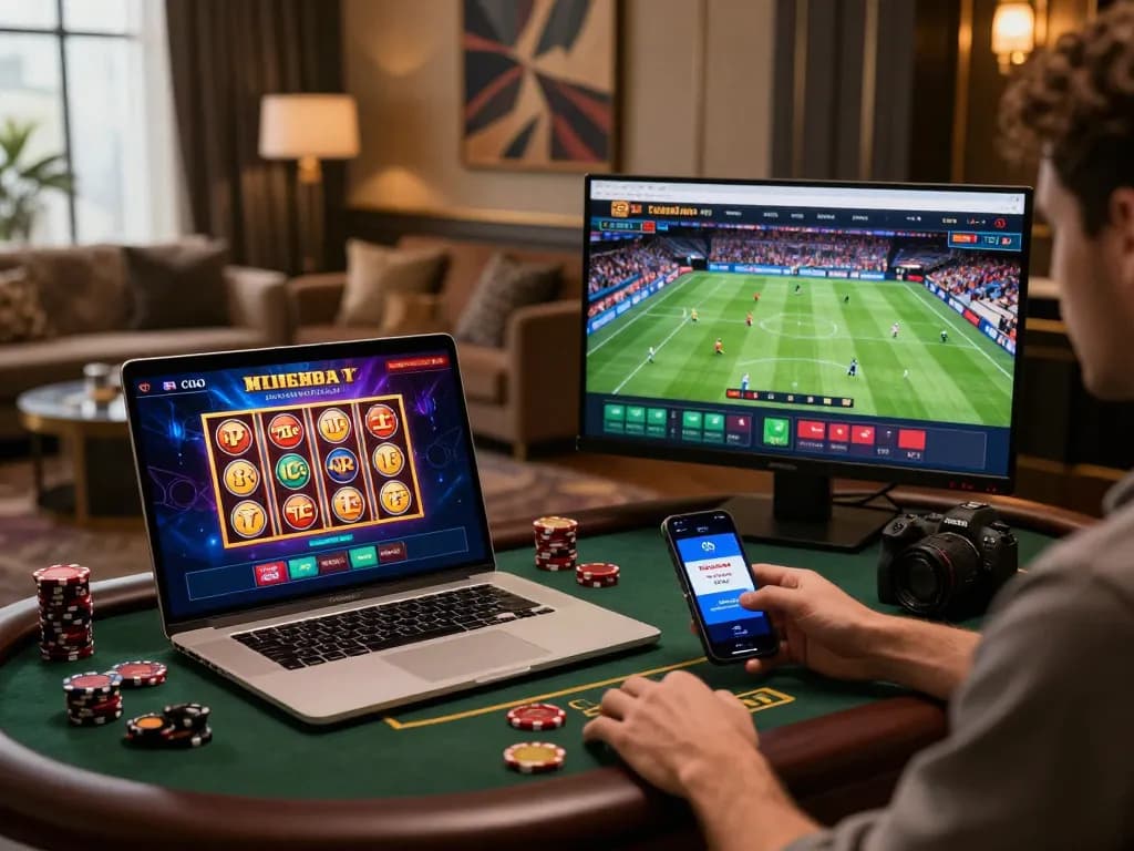 Engaging player experience at Trang chủ MM88 with vibrant casino graphics and immersive betting setup.
