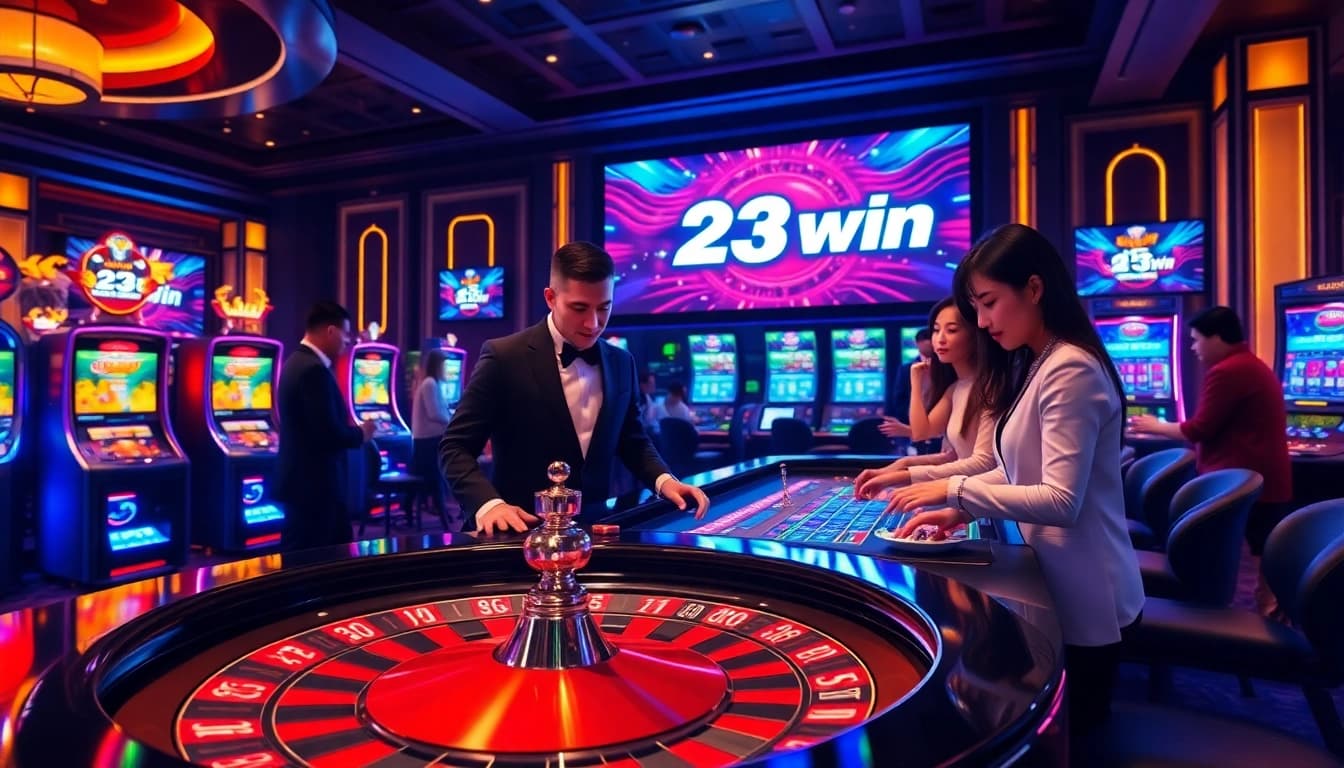 Experience the thrill of winning at 23win casino with vibrant gaming action and elegant visuals.