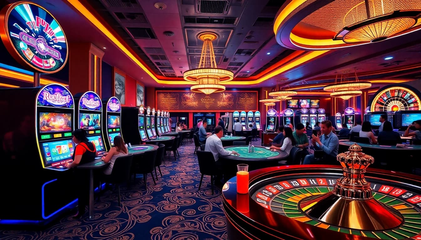 Experience the thrill at me88 with vibrant casino games and excited players.