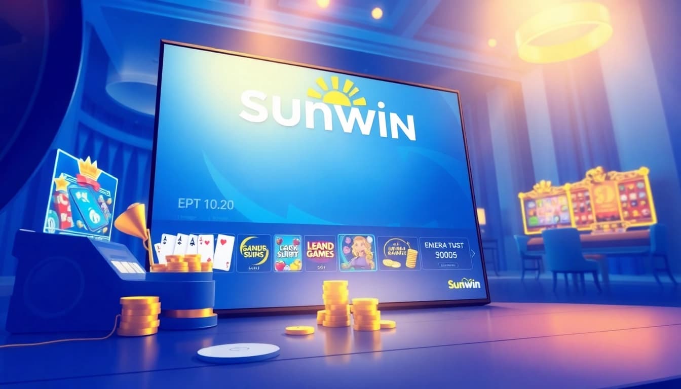 Sunwin gaming platform showcasing vibrant online game interfaces for a thrilling experience.