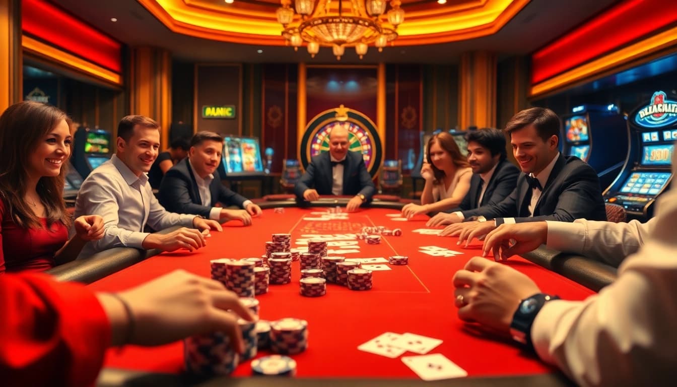 SODO CASINO showcases an exciting poker table with vibrant chips and cards, inviting players to engage.