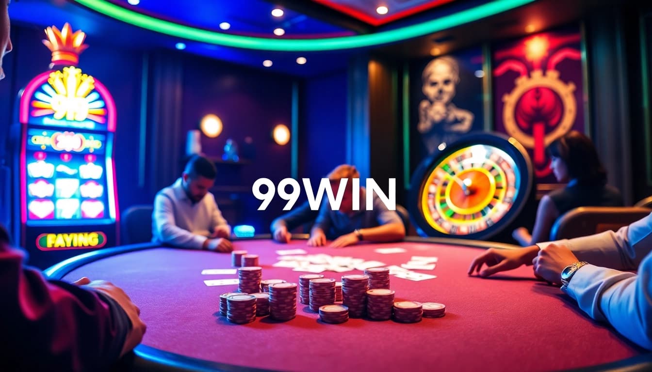 Experience the thrill of victory at 99WIN's luxurious casino table games.