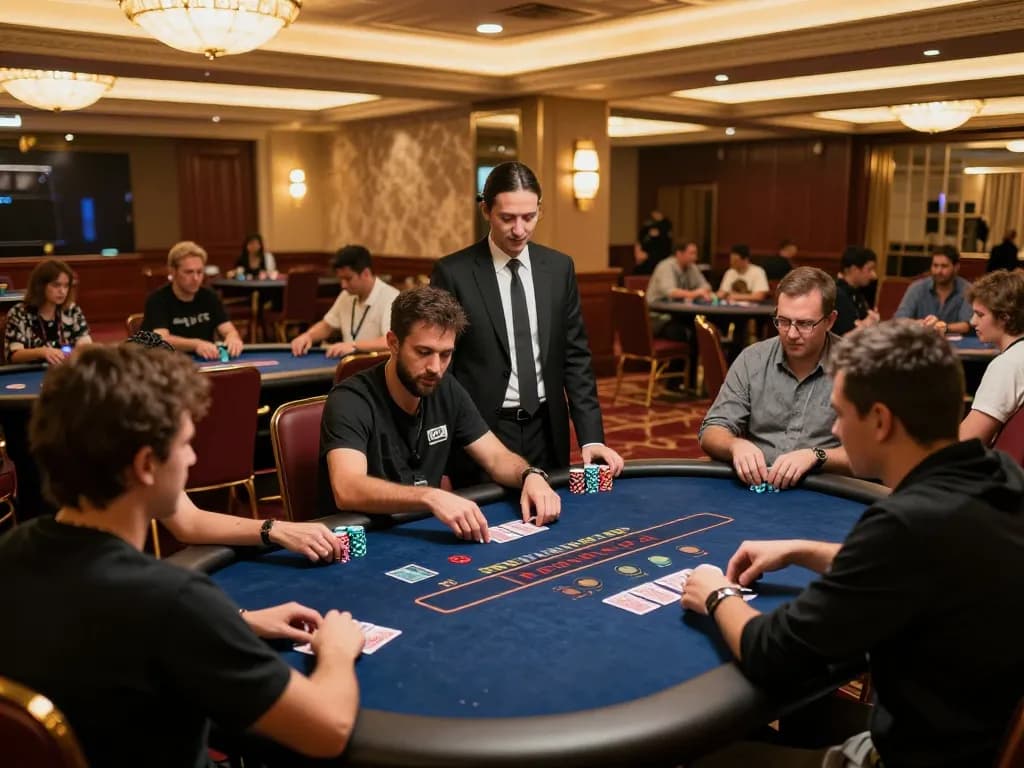 Engaging poker game scene at the 98win homepage featuring players focused on the action