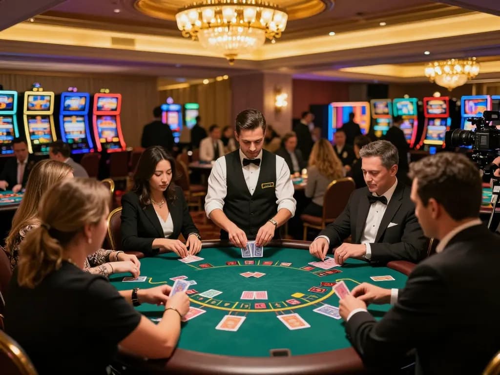 Players engaged at the TR88 club blackjack table, showcasing excitement and dynamic gameplay