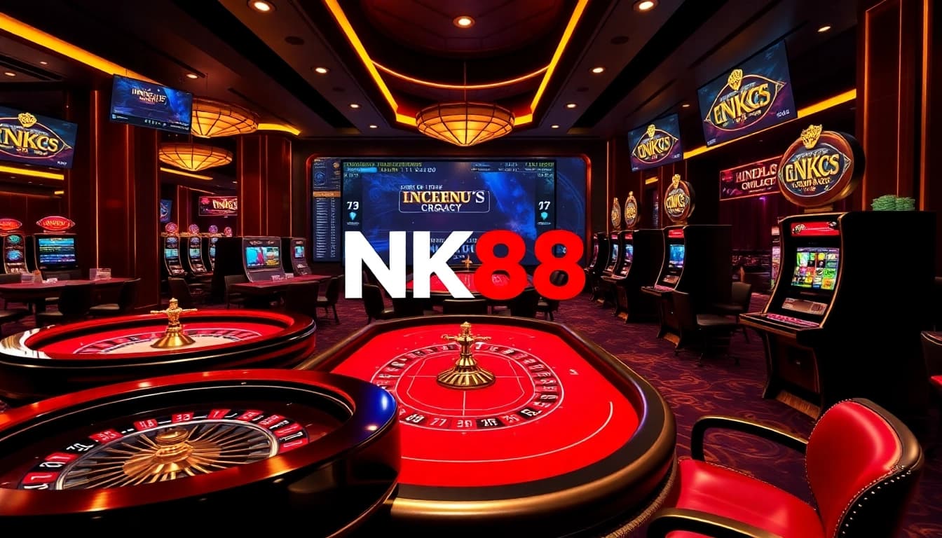 Experience NK88's thrilling online casino environment with vibrant games and engaging interactions.