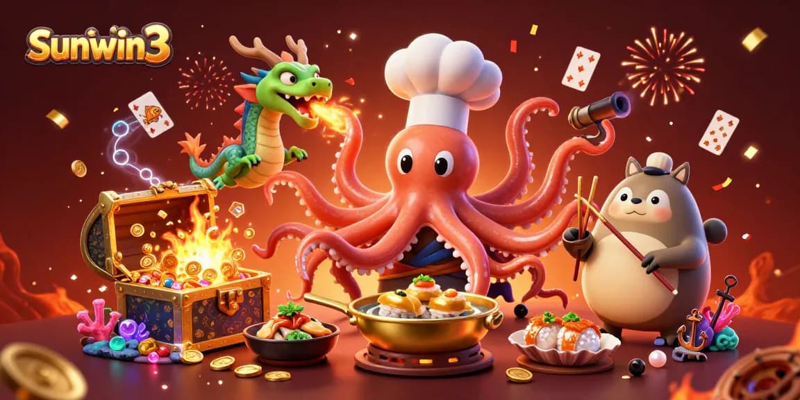 Win big at sunwin3 with charming characters in an exciting casino-themed scene.