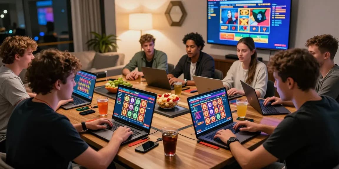 Engaged players enjoying games at new UK casino sites in a cozy home setting.
