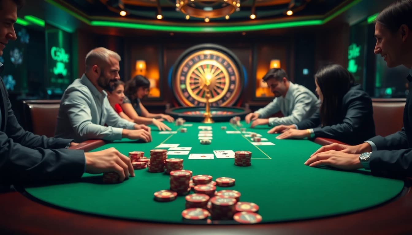 Experience the excitement of poker at open88.com with luxurious gaming tables and vibrant atmosphere.