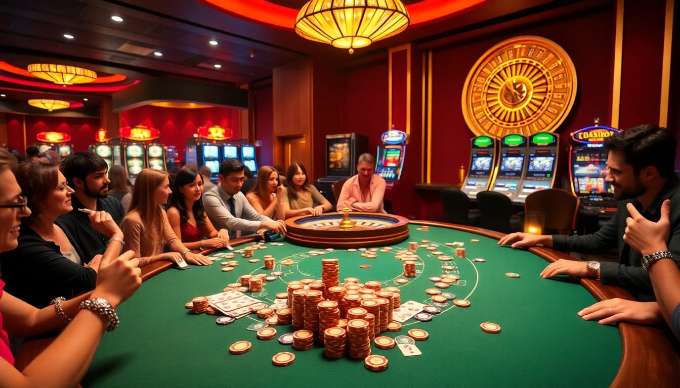 Experience the excitement at Hay88 com with vibrant casino games and luxurious interiors.