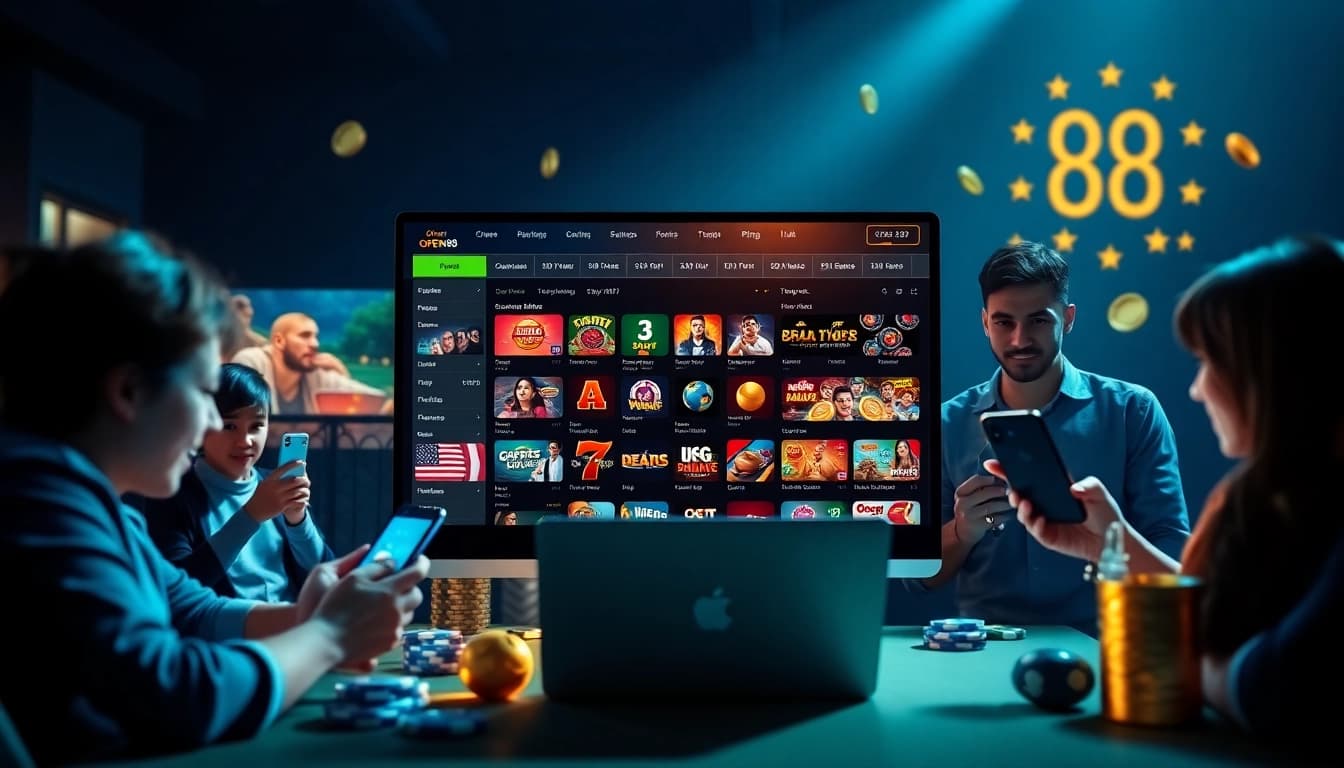 Open88 gaming interface showcasing sports betting and casino options for an engaging online experience at https://open88seo.com/.