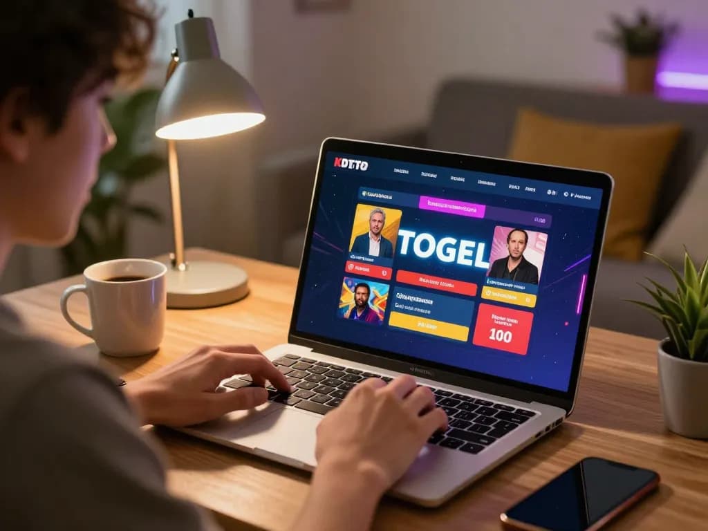 KDTOTO player engaged in online game with competitive focus in cozy home setup.
