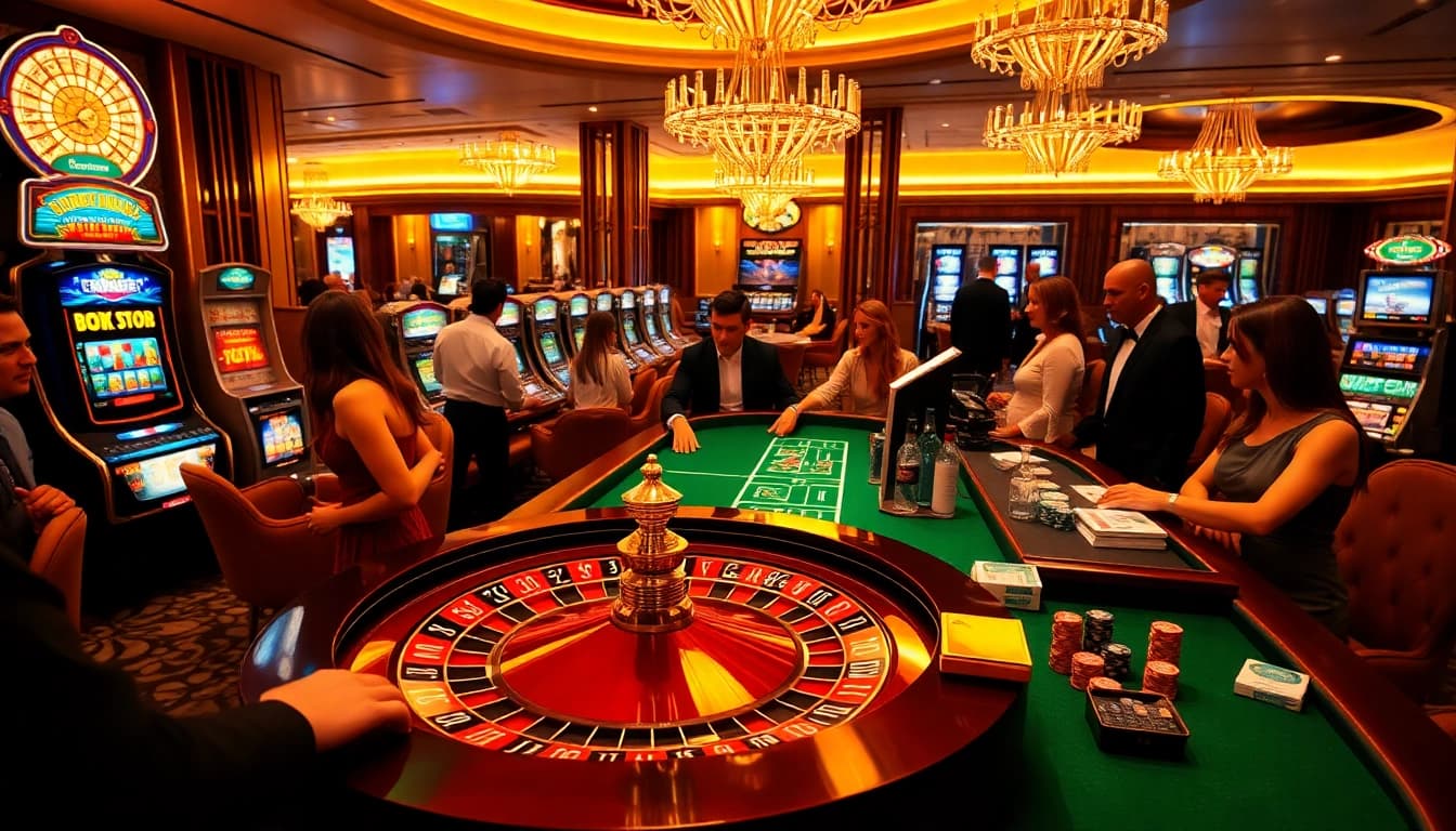 Engaging in a high-stakes game at the GO8 casino, with roulette and poker action.