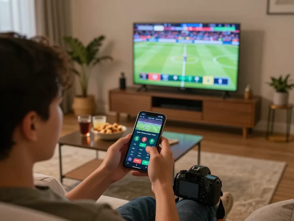 Excited player utilizing the say88 platform for sports betting on a smartphone.