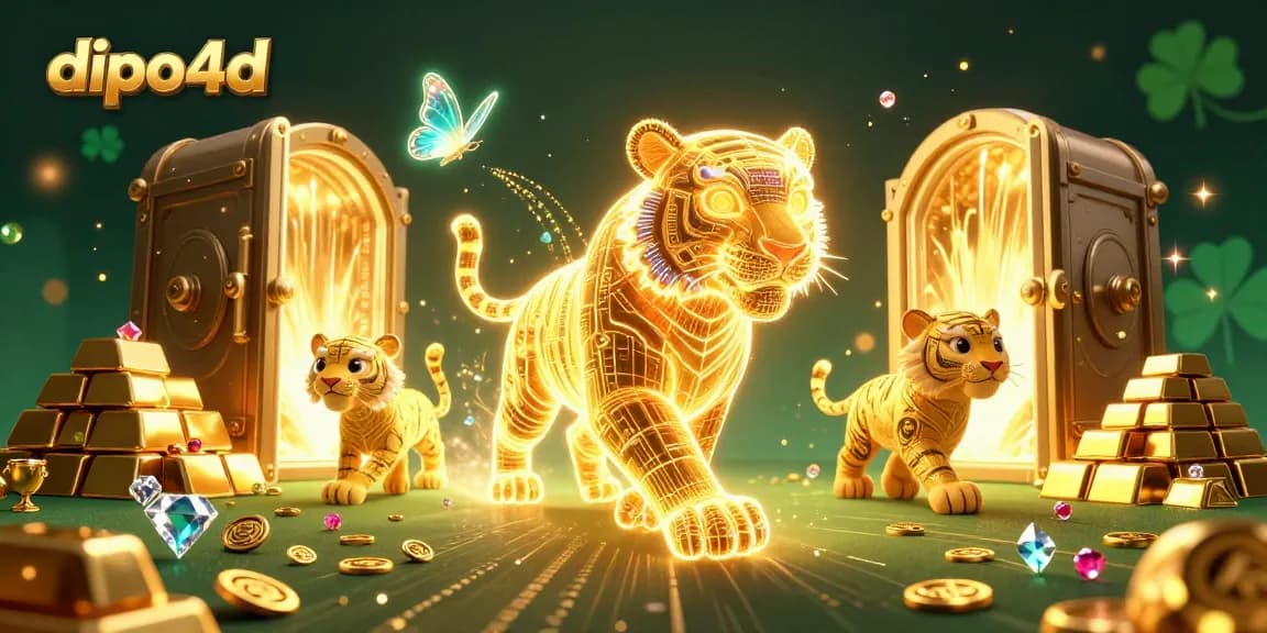 Mengalami keseruan dipo4d dengan harimau emas neon di kasino digital yang penuh harta karun.