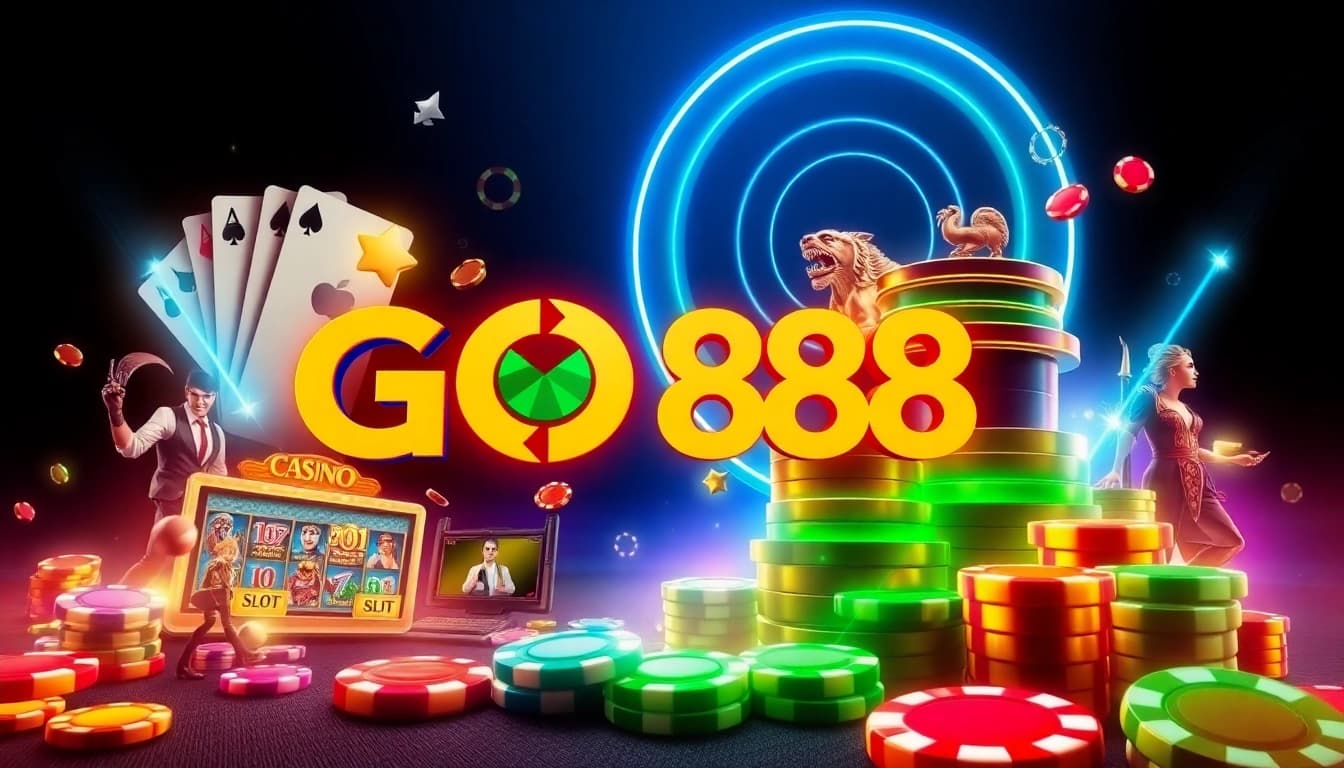 Engaging visual showcasing the GO88 gaming platform, highlighting dynamic gaming experiences and vibrant colors.