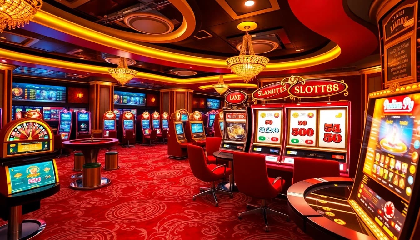 Experience the thrill of slot88 gaming with vibrant casino visuals and exciting slot machines.