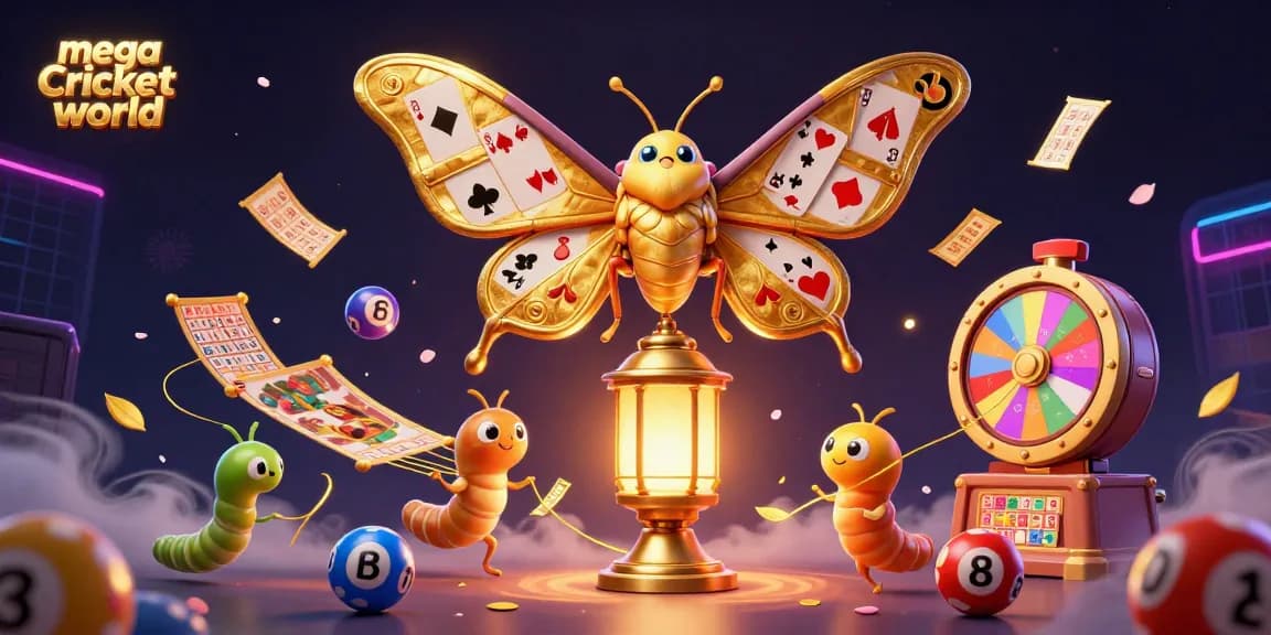 Engage with mega cricket world and experience thrilling betting excitement through colorful lottery balls and dynamic casino elements.