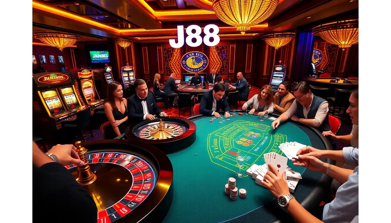 Experience thrilling gameplay at https://j88.gives/ with vibrant roulette tables and exciting slot machines.