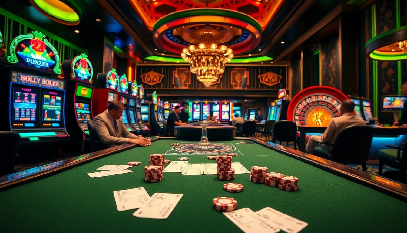 Engage in thrilling betting actions at KQBD's luxurious casino scene.