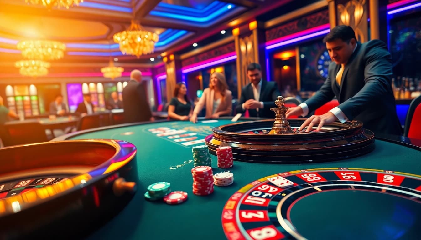 Engage in high-stakes gaming action at https://bl555.fashion/ with luxurious casino elements, poker chips, and roulette.