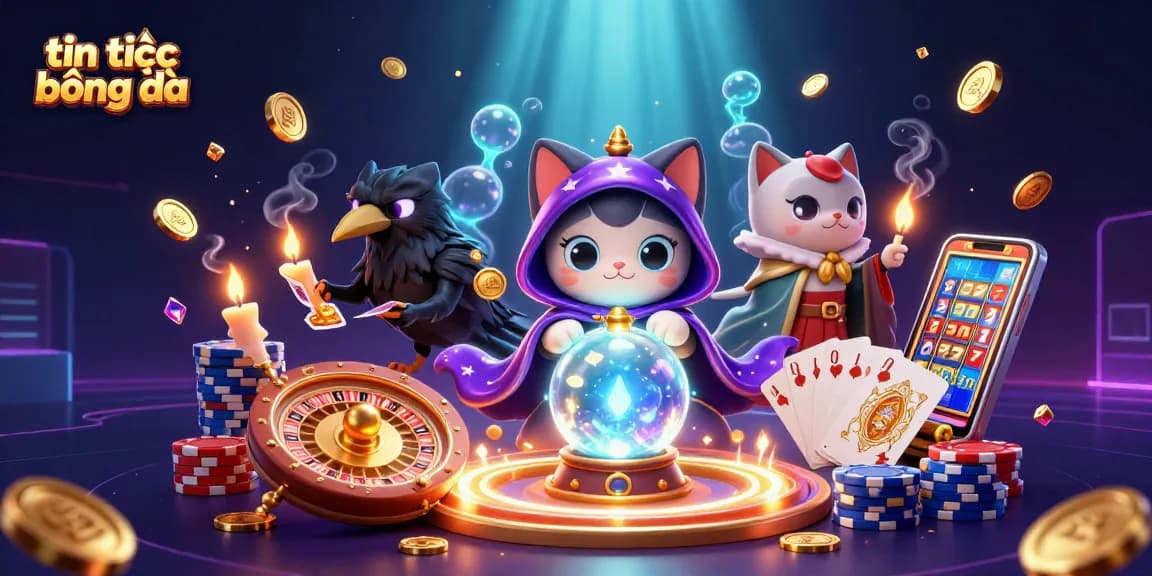 Experience the thrill of tin tức bóng đá through a mystical casino scene with dynamic elements.