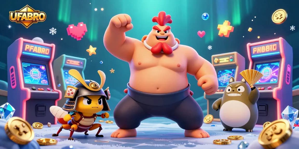 UFABRO features exciting 3D characters and vibrant casino elements in a thrilling gambling scene.