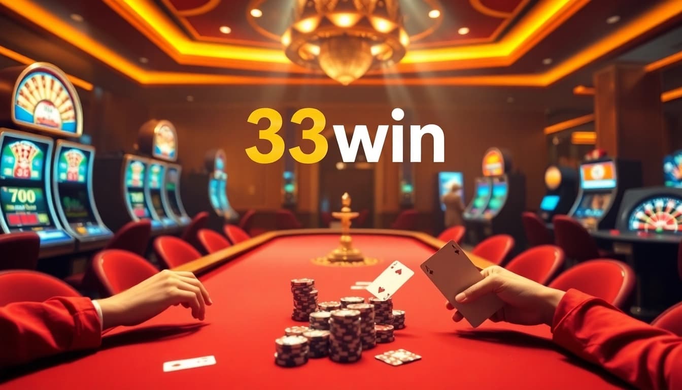 Experience the thrill of gaming at 33win with vibrant tables and exciting slot machines.