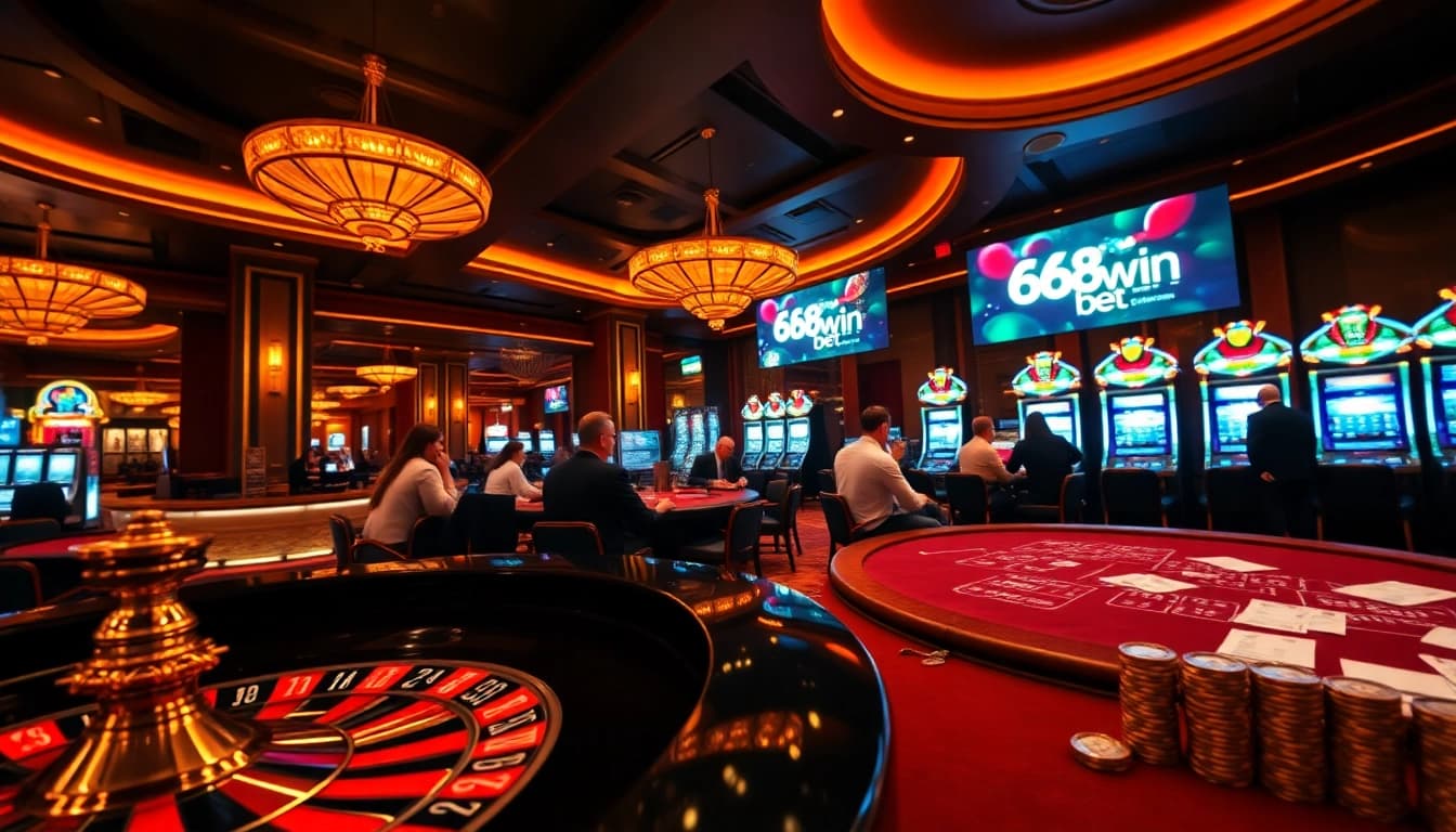 Engaging players at the roulette table experiencing 68win bet excitement in a luxurious casino atmosphere.