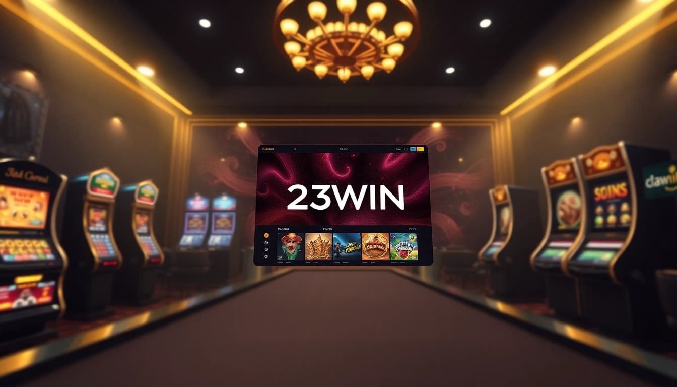 Experience the luxurious online gaming atmosphere of 23win casino with elegant interface and interactive elements.