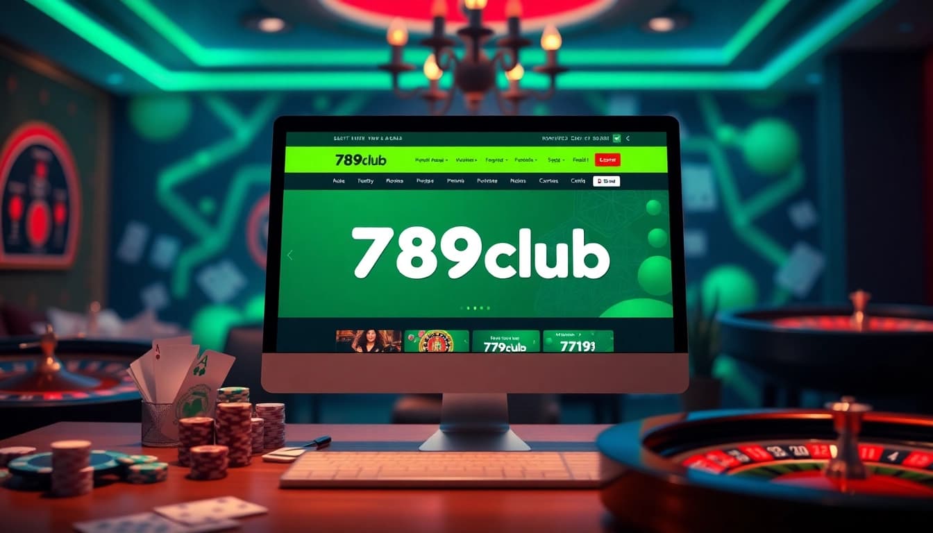 Engaging online gambling atmosphere showcasing 789club's modern interface and casino elements.