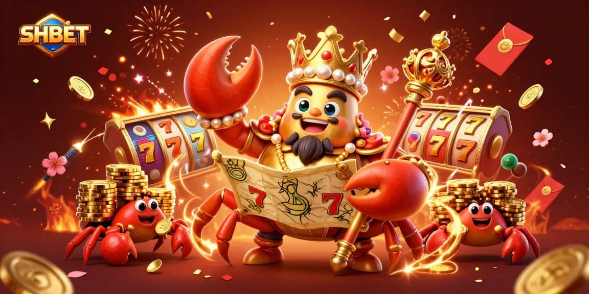 Engage in thrilling SHBET gameplay with vibrant golden characters and dynamic casino elements.
