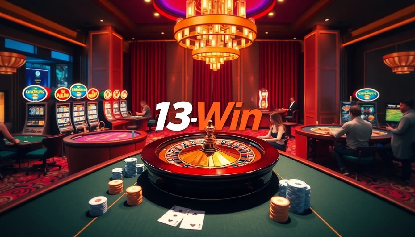 Experience the excitement of gambling at 13Win with dynamic casino visuals.