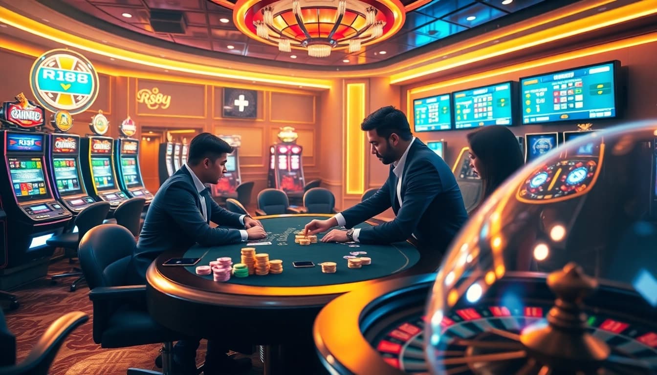 Engage in thrilling gameplay at RR88 casino with dynamic poker and slots atmosphere