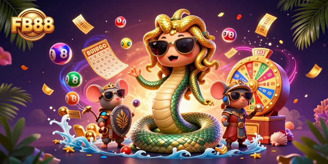 Experience thrilling gameplay at FB88 with colorful lottery balls and a lively casino atmosphere.