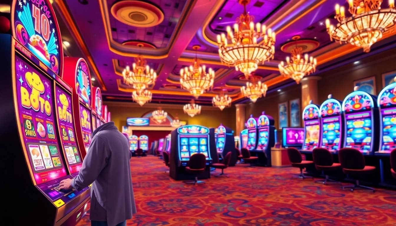 Menang besar di mesin slot bertema neko toto di kasino yang gemerlap.