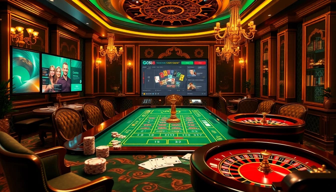 Experience the excitement at Cổng Game GO88 with vibrant casino visuals and high-stakes action.