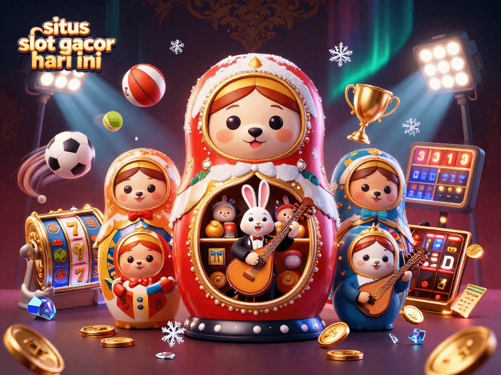 Slot gacor hari ini dengan beragam simbol dan elemen menarik dalam ilustrasi 3D yang mendebarkan.