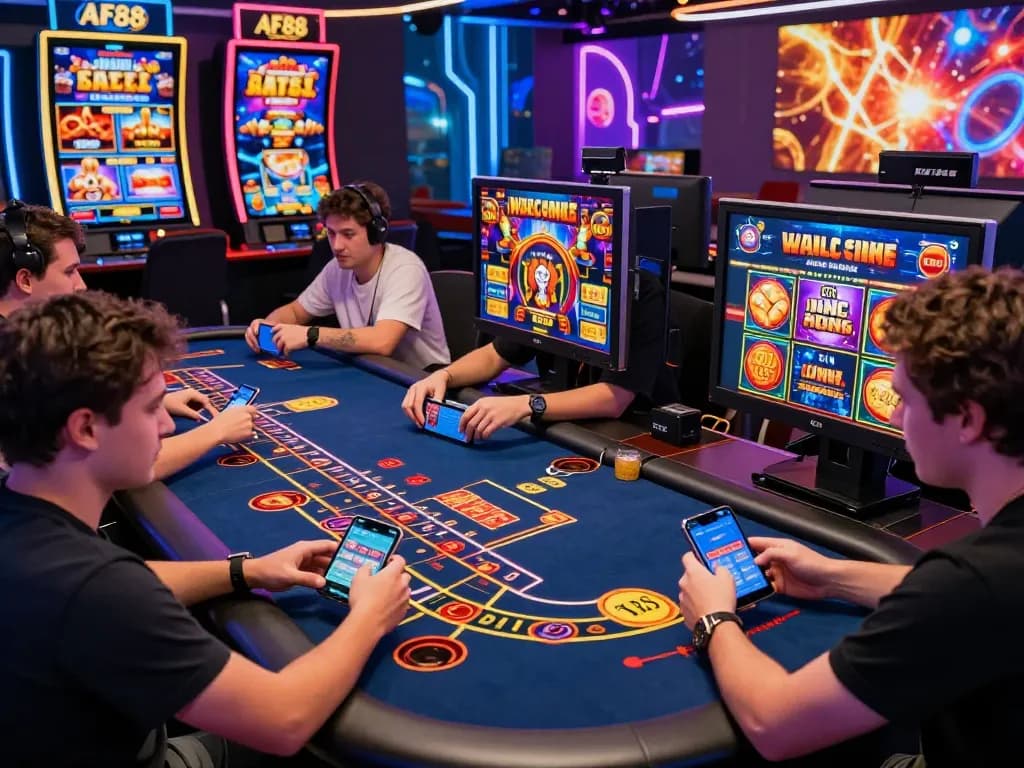 Engaging online gaming experience on af88 com with vibrant casino atmosphere and enthusiastic players.
