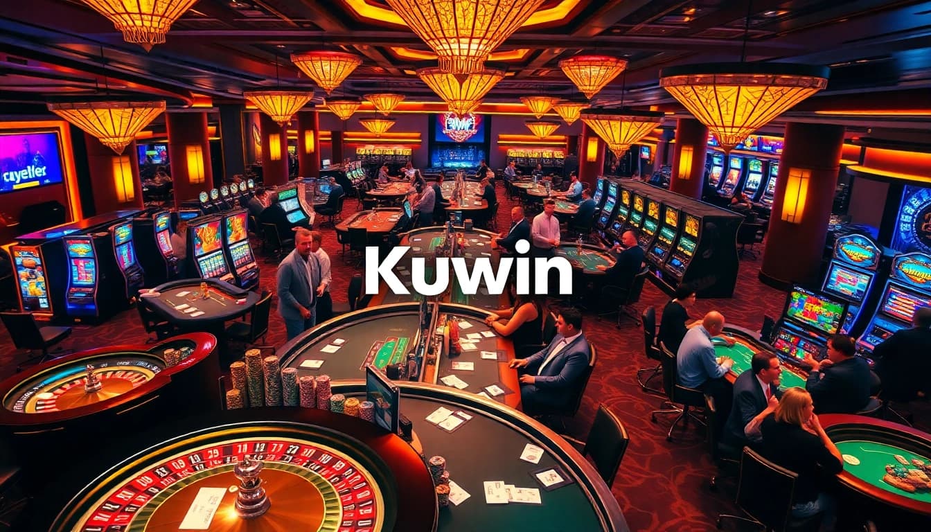 Kuwin players engaged in thrilling casino games showcasing excitement and strategic betting.