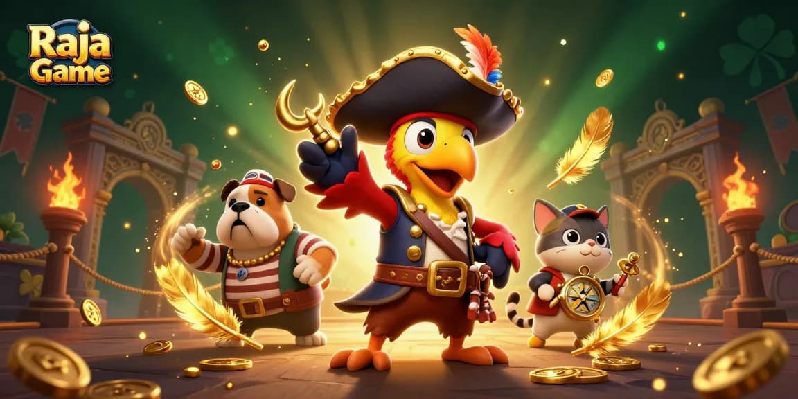 Join the exciting world of Raja Game with vibrant characters and thrilling casino elements.