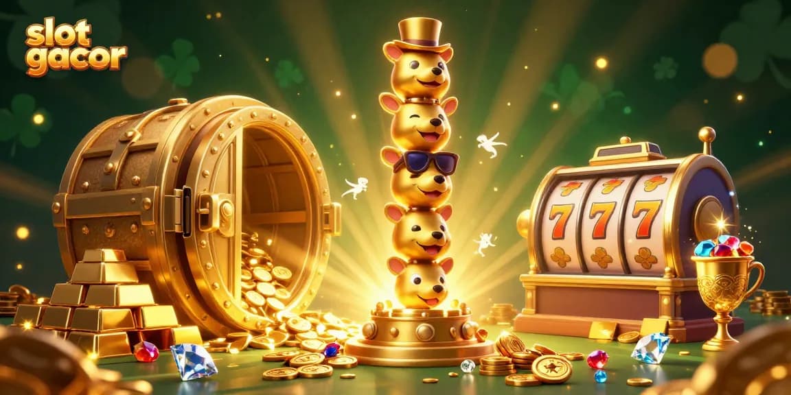 Experience the excitement of slot gacor as ancient totem spirits celebrate jackpot wins in a vibrant casino scene.