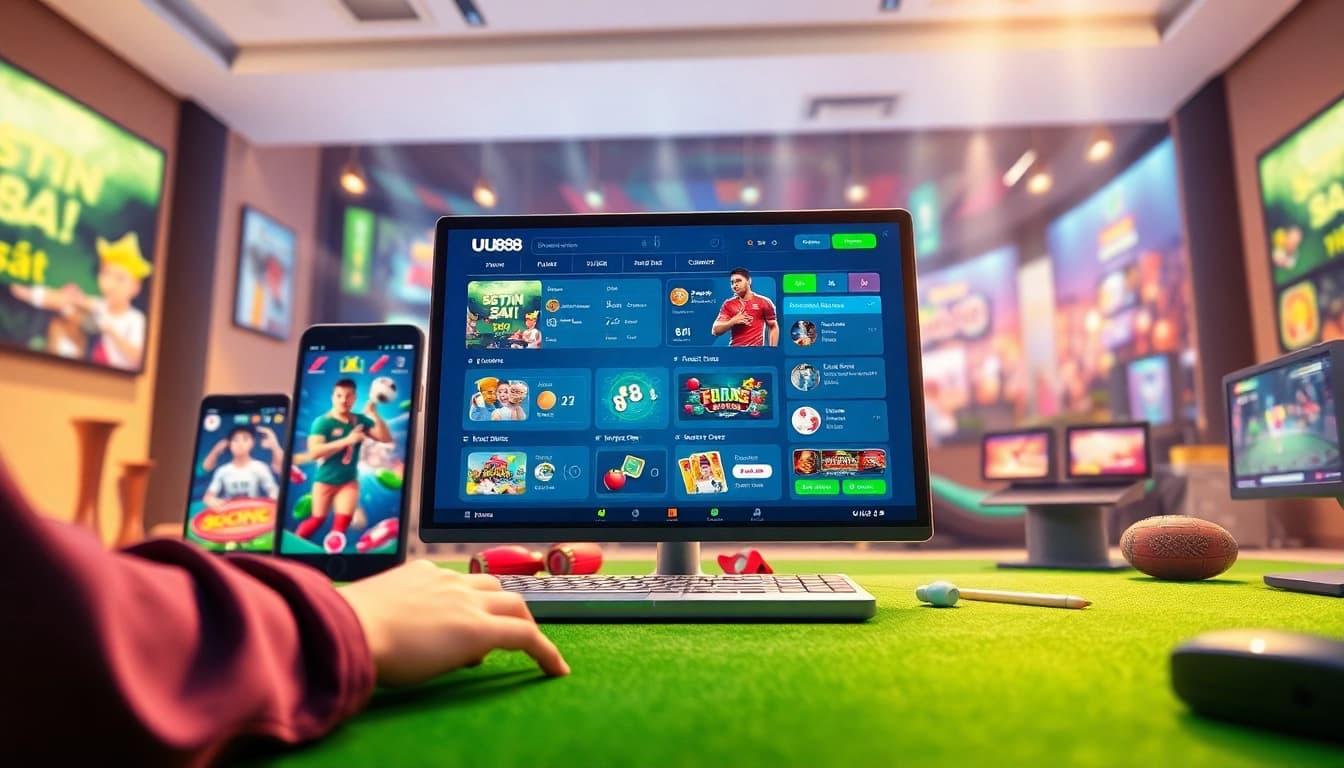 UU88 online gaming platform interface showcasing diverse games and engaging user experience.