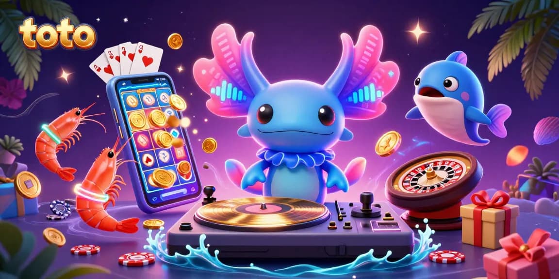 Spin colorful slot reels and win at toto with an ultra-detailed neon casino scene.