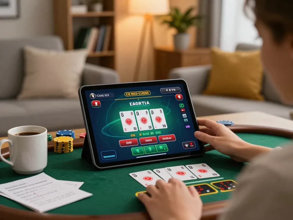Engaging live dealer game experience at rr88l1 com showcased in a cozy home setting.