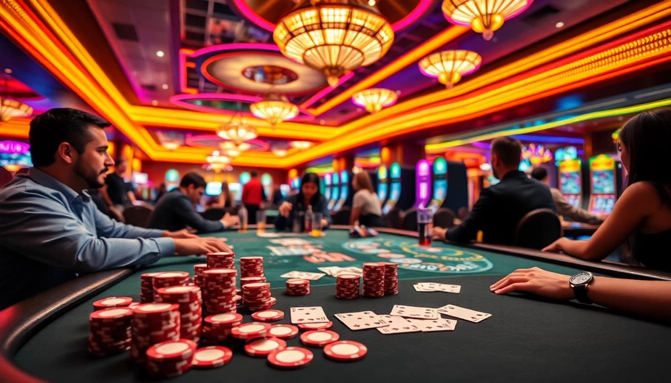 Citinow sg features a thrilling poker scene with players, vibrant colors, and engaging atmosphere.