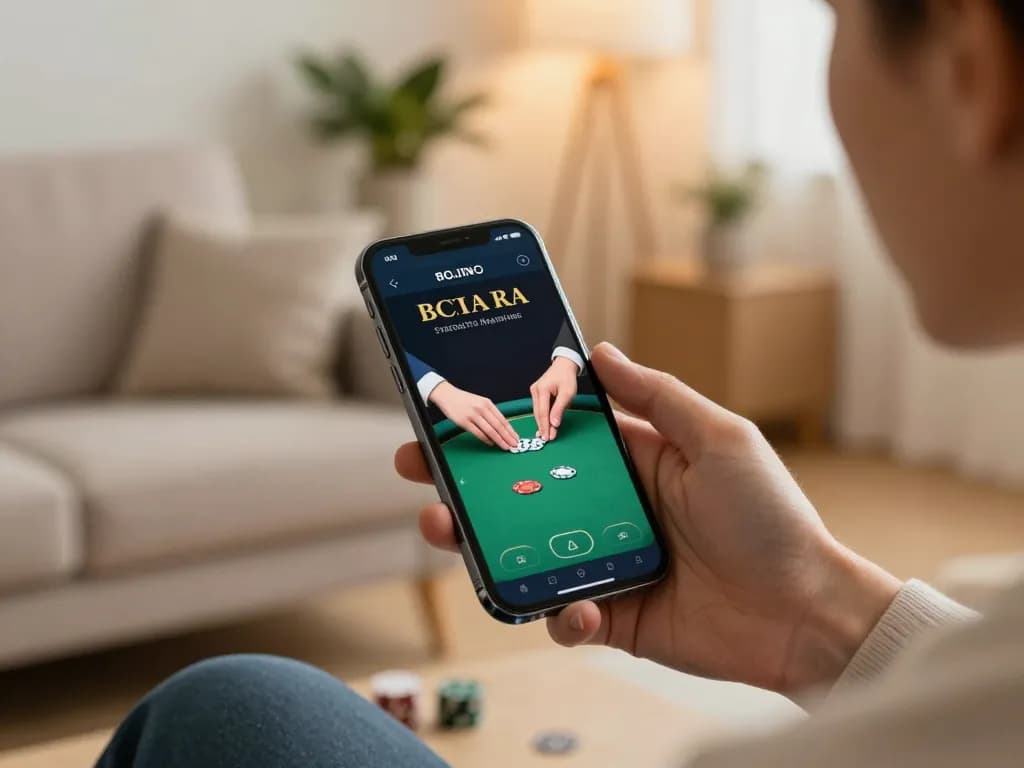 Luck8 gaming moment on mobile app showcasing responsible gambling and strategic play.