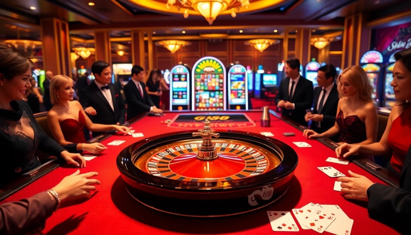 Experience the excitement at gi88 casino with vibrant tables and colorful chips.